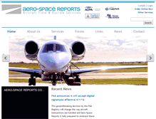 Tablet Screenshot of aerospacereports.com